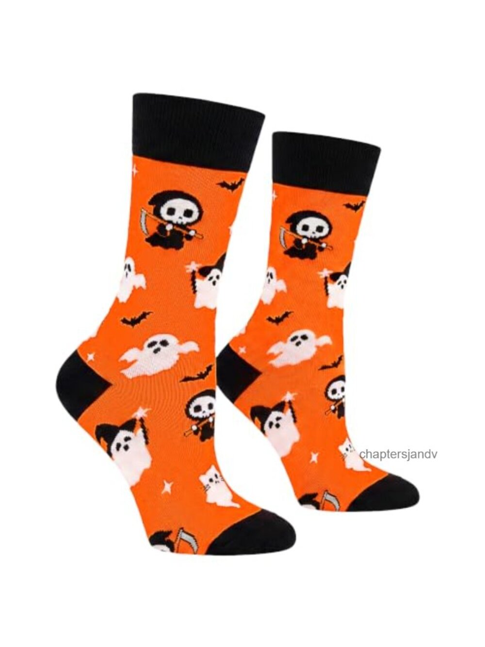Funny Halloween Crew Socks Cotton Blend Novelty Gift One Size